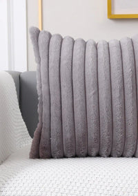 Thumbnail for Grey Faux Fur Cushion Cover | CovermyCushion