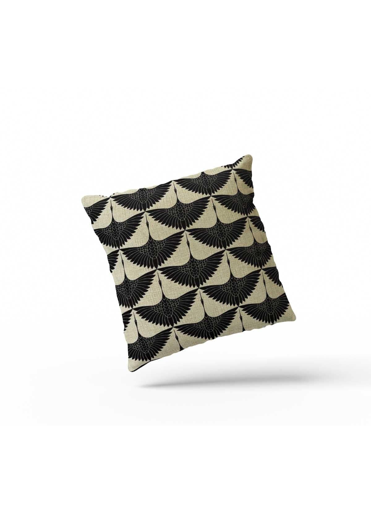 India's Black and White Cushion Cover | CoverMyCushion 40x40cm / No thanks - cover only