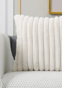 Thumbnail for Ivory Faux Fur Cushion Cover | CovermyCushion