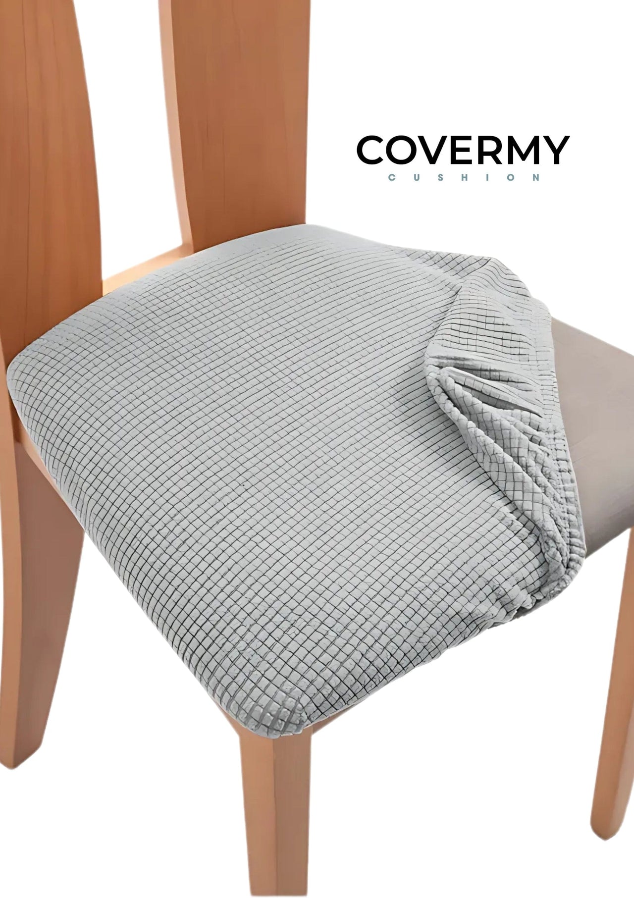 Light Grey Chair Cushion Cover | CoverMyCushion Light Grey