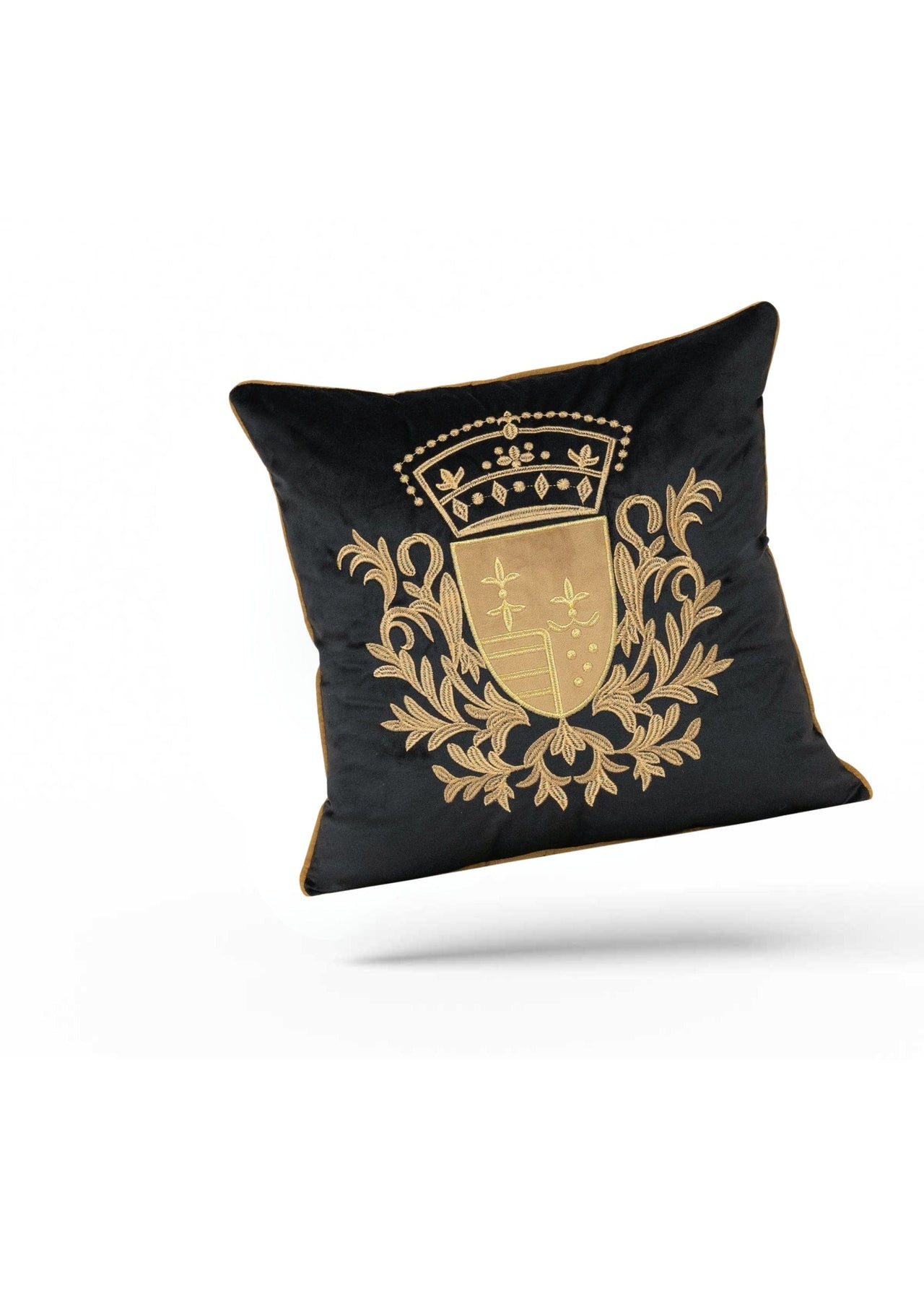 Luxury Black Cushion Cover Velvet | CoverMyCushion 45x45cm / Black / No thanks - cover only