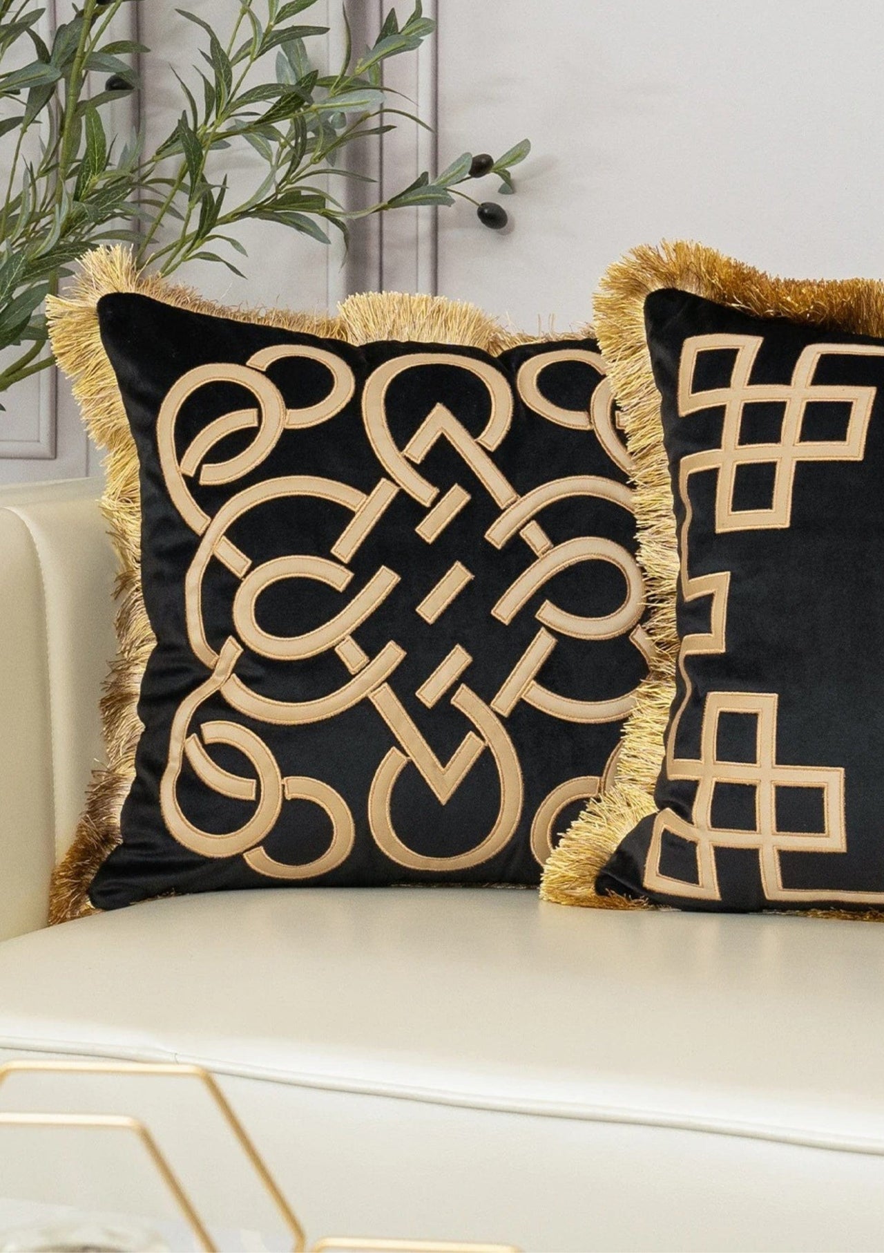 Luxury Cover Cushion Black | CoverMyCushion