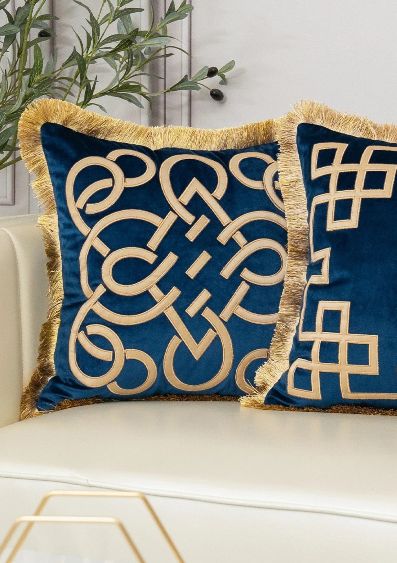 Luxury Cover Cushion Blue | CoverMyCushion