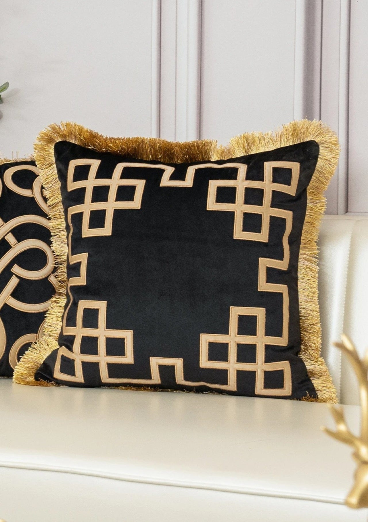 Luxury Cushion Covers Black | CoverMyCushion