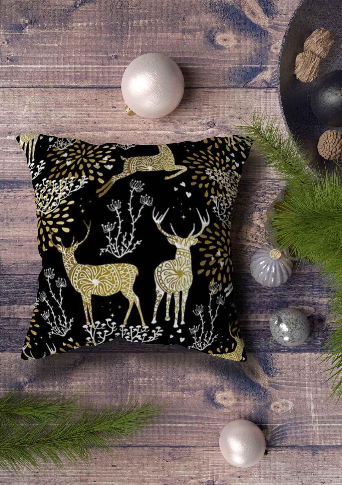 Luxury christmas cushion covers for christmas time black and gold