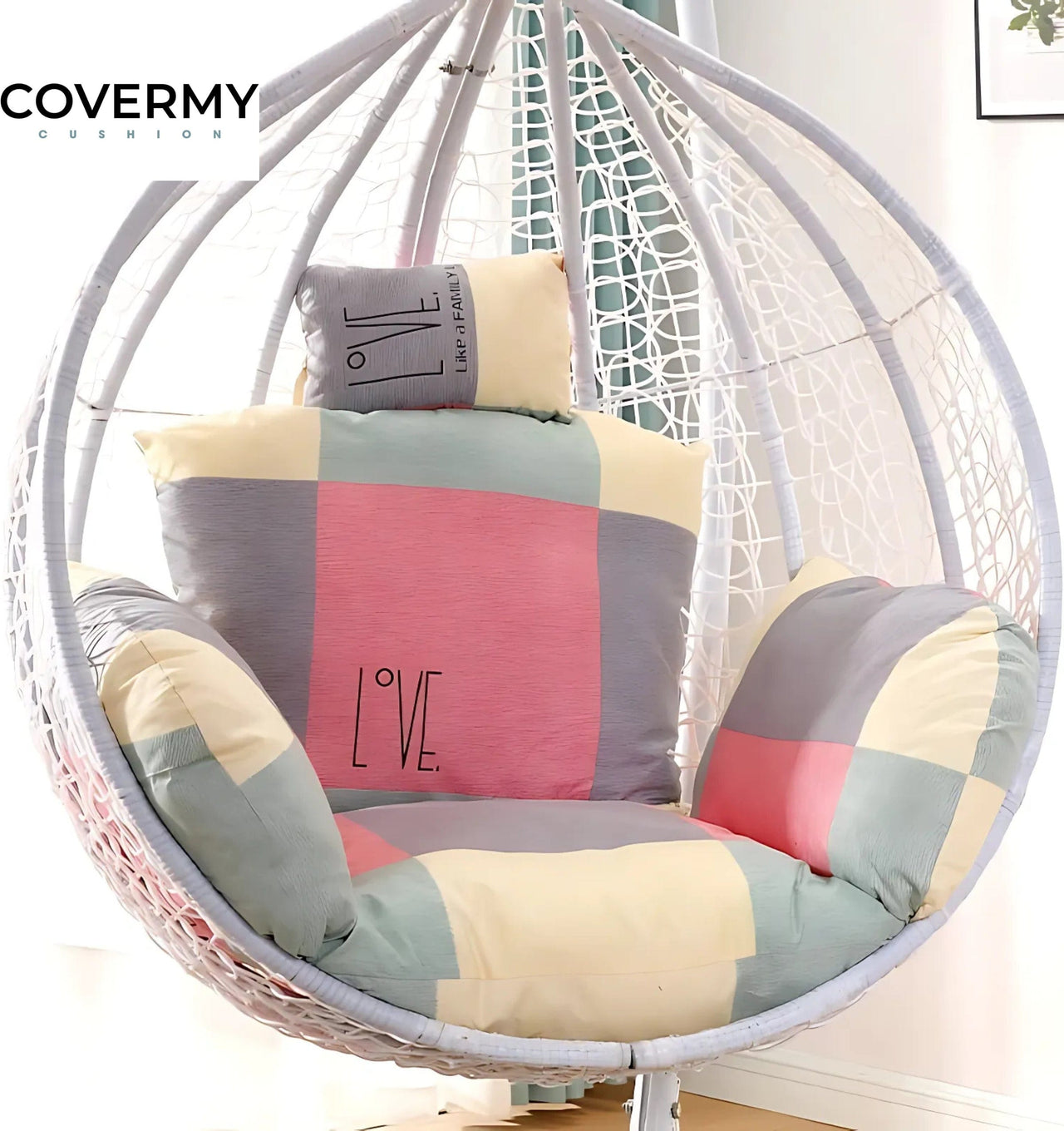 Multicolour Cushion Cover Rocking Chair | CoverMyCushion S - Unfilled