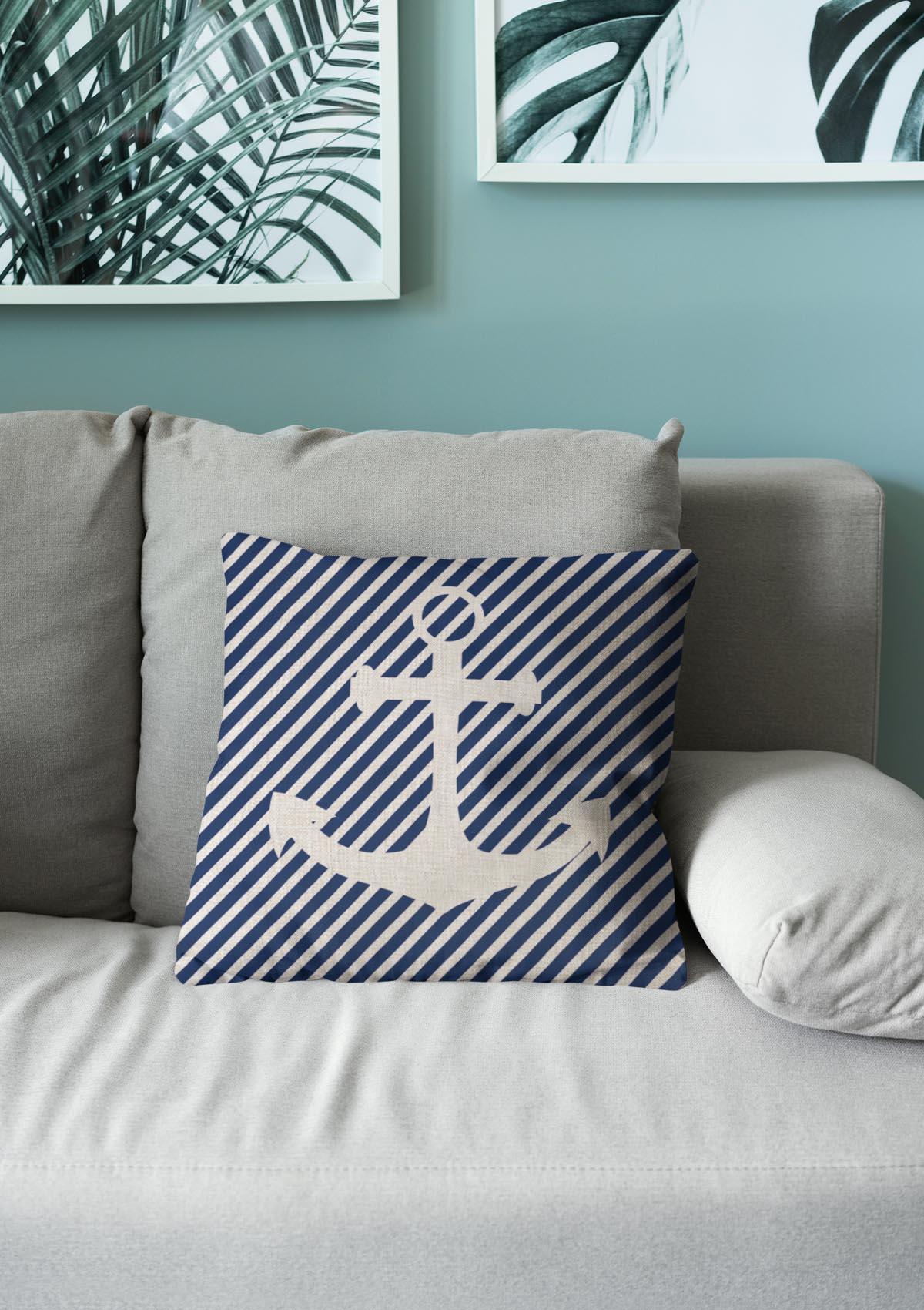 Nautical Cushion Covers UK | CoverMyCushion 45x45 / No thanks - cover only