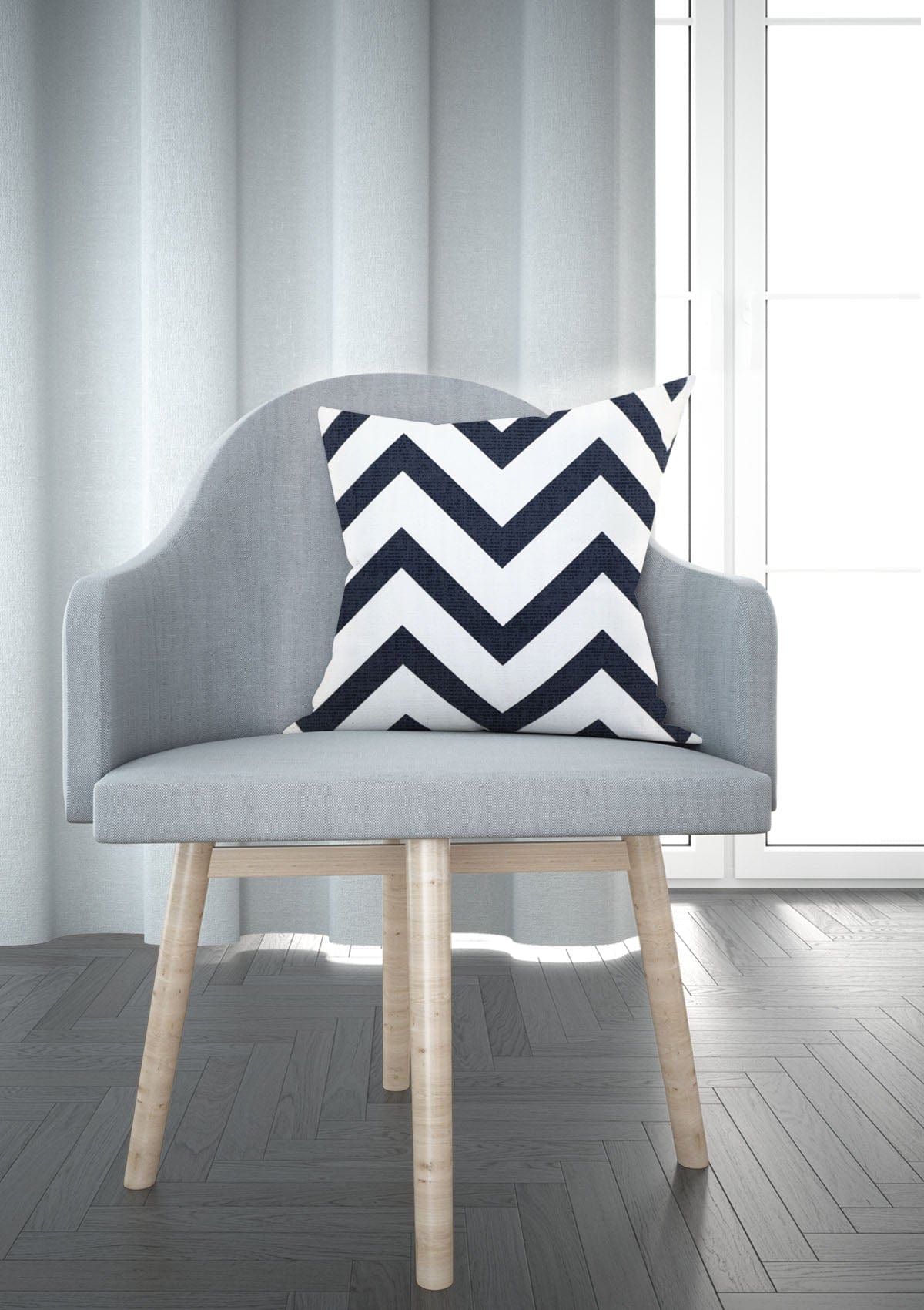 Navy Stripe Cushion Covers | CoverMyCushion