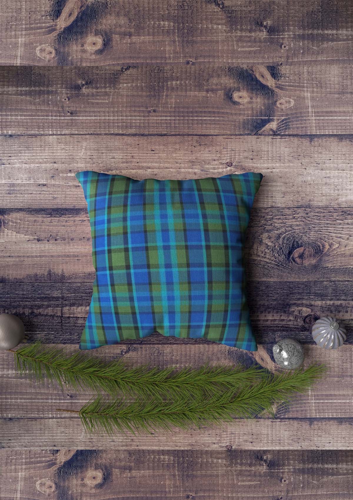 navy blue tartan cushion cover