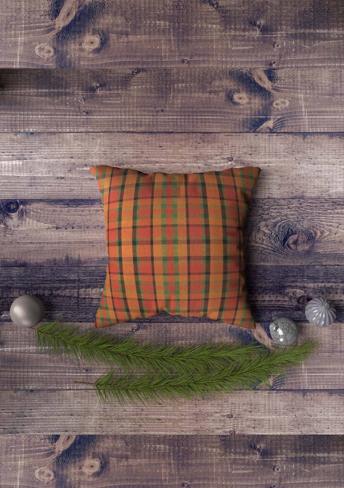 Orange Tartan Cushion Covers | CoverMyCushion 40x40cm / Orange / No thanks - cover only