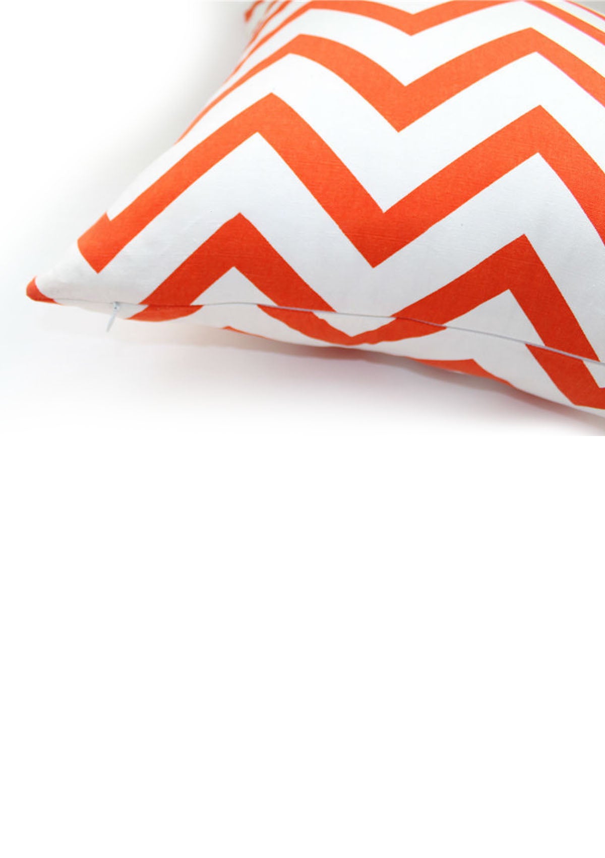 Beach-inspired orange stripe cushion cover for indoor and outdoor use