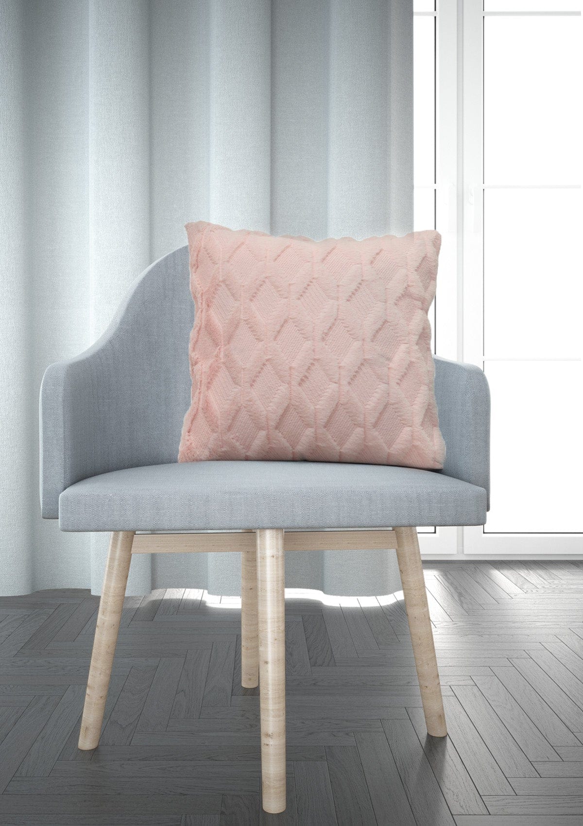Pink Fluffy Cushion Cover | CovermyCushion 30x50cm / LightPink / No thanks - cover only