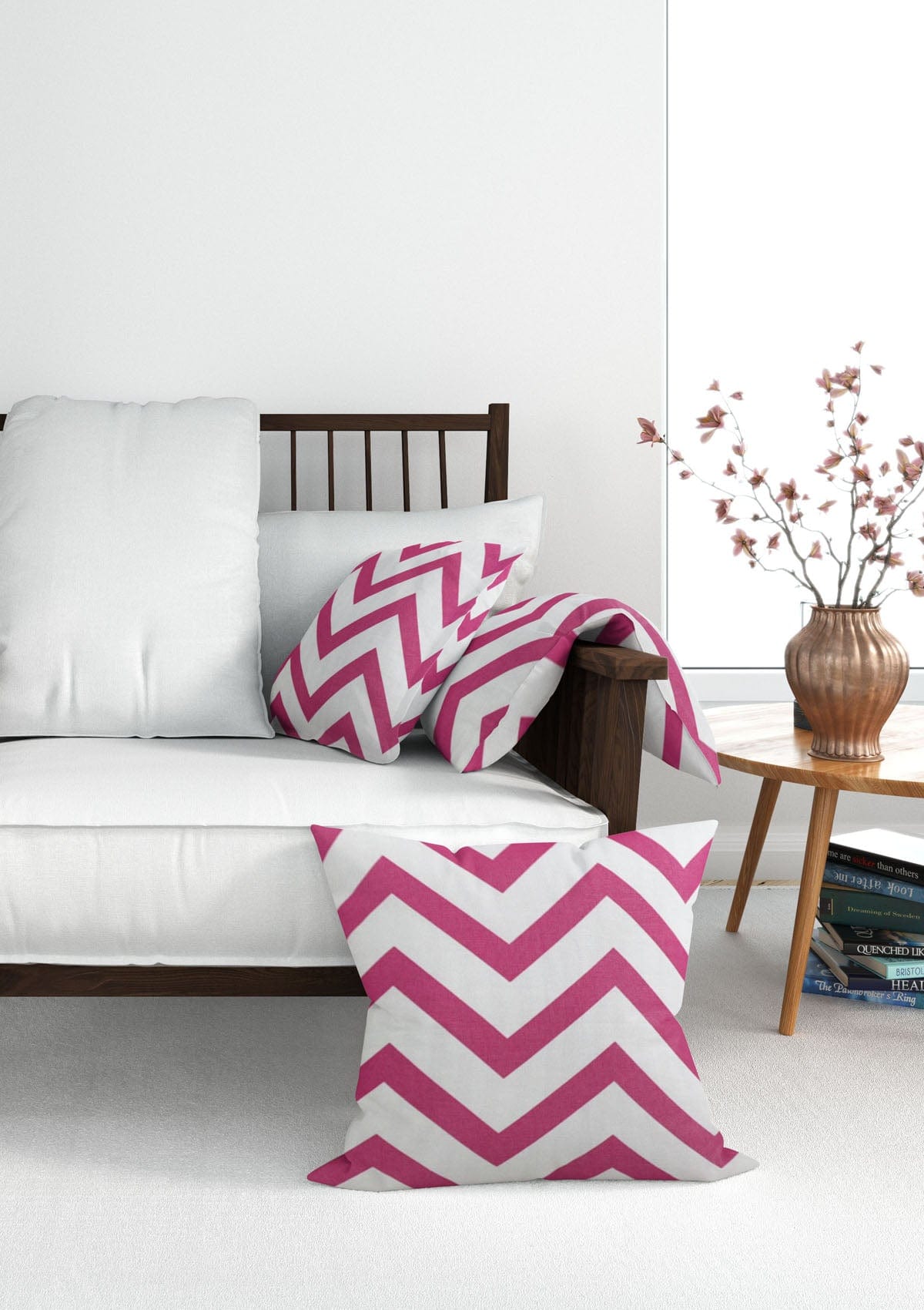 Pink Striped Cushion Covers | CoverMyCushion