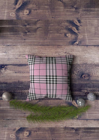 Thumbnail for Pink Tartan Cushion Covers | CoverMyCushion 40x40cm / Pink / No thanks - cover only