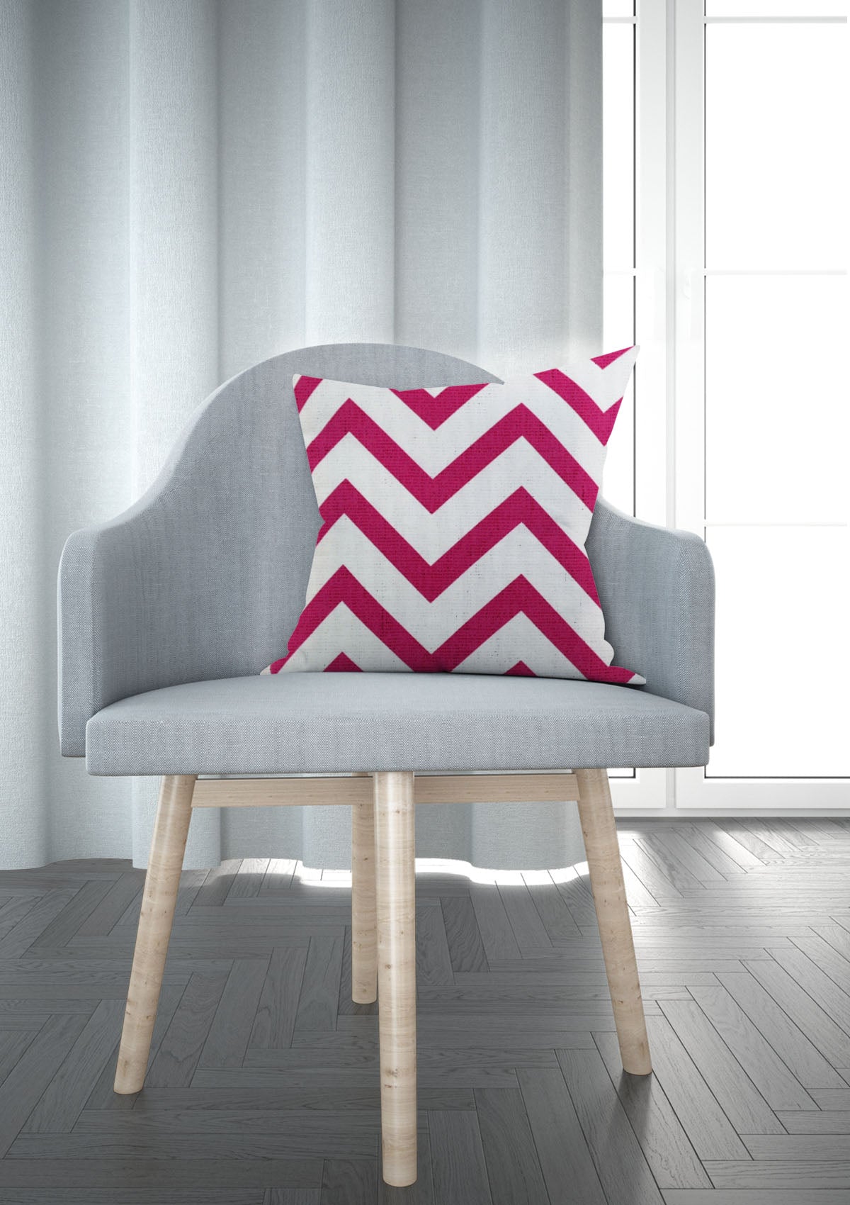 Elegant pink striped cushion cover for home decor