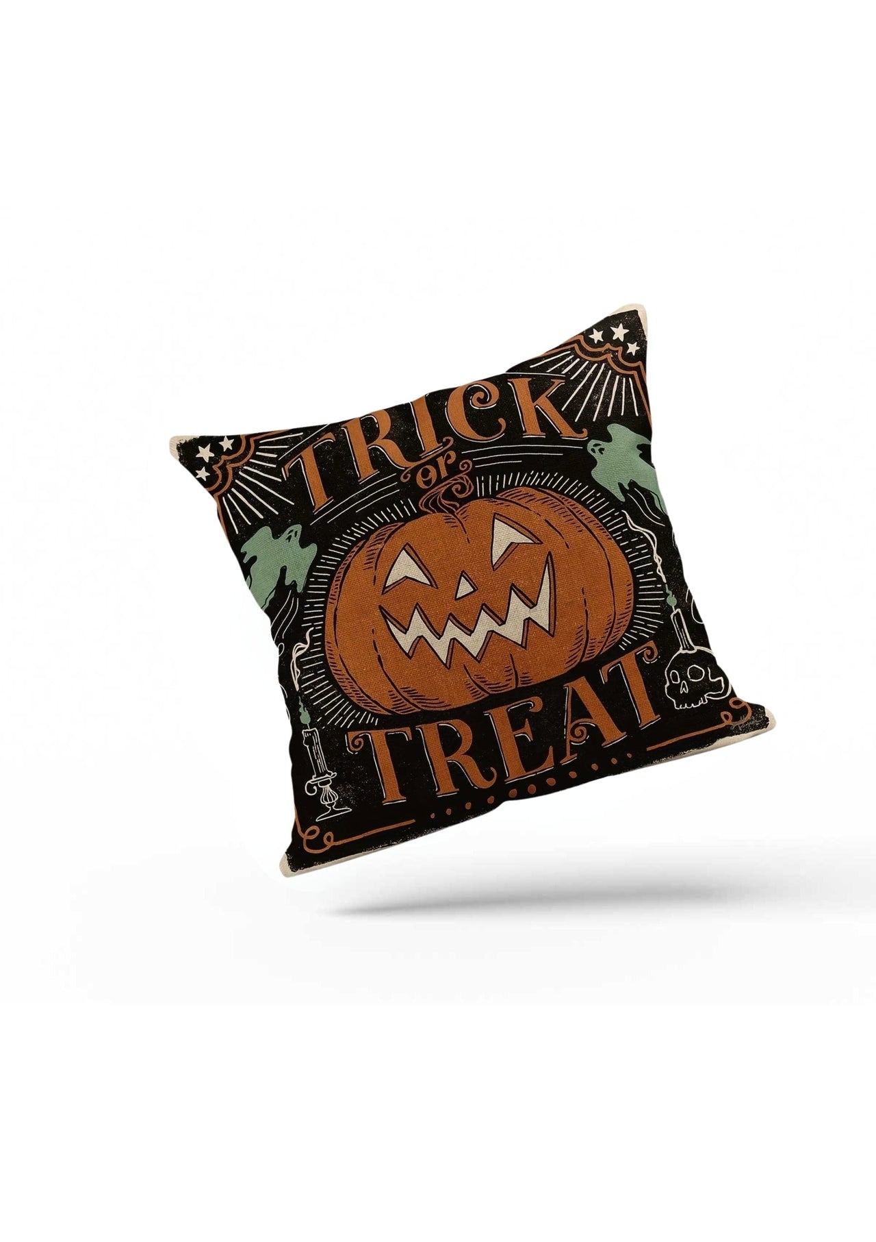 Pumpkin Cushion Cover​ Halloween | CoverMyCushion 45x45cm / No thanks - cover only