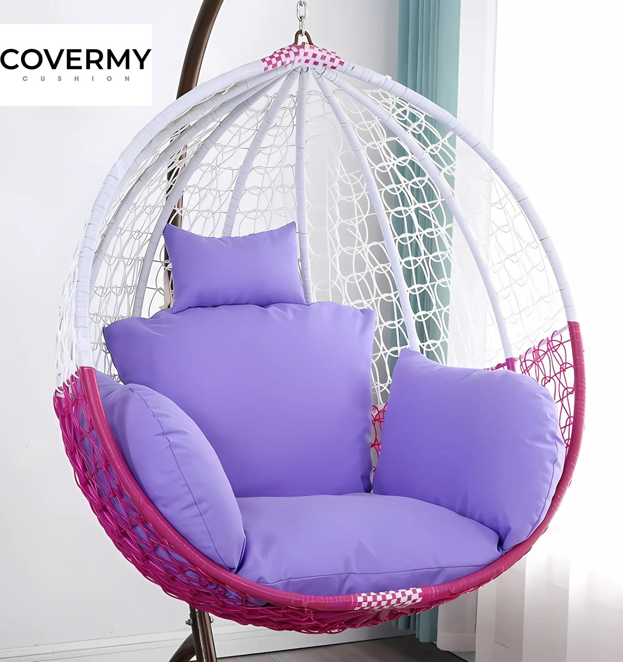 Purple Cushion Cover for Rocking Chair | CoverMyCushion S - Unfilled