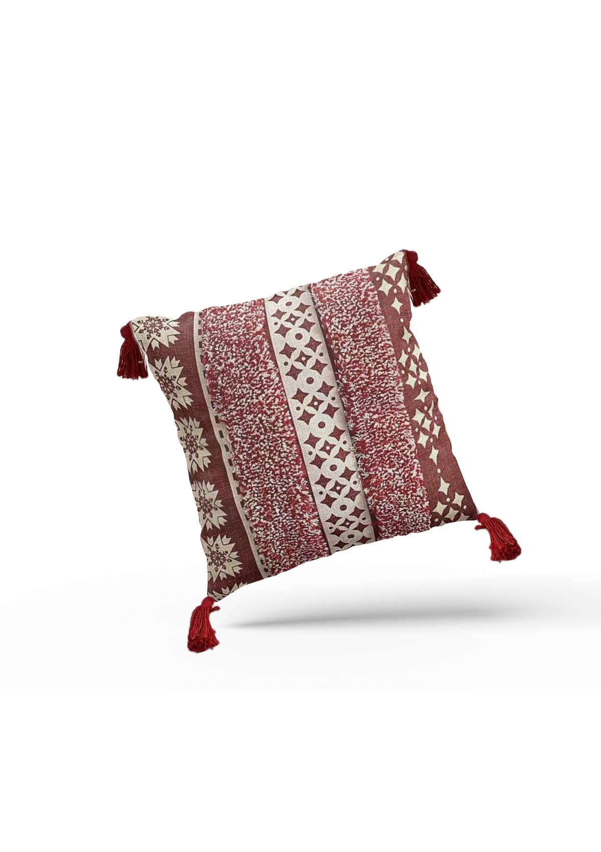 Red Boho Cushion | CovermyCushion 45x45cm / No thanks - cover only