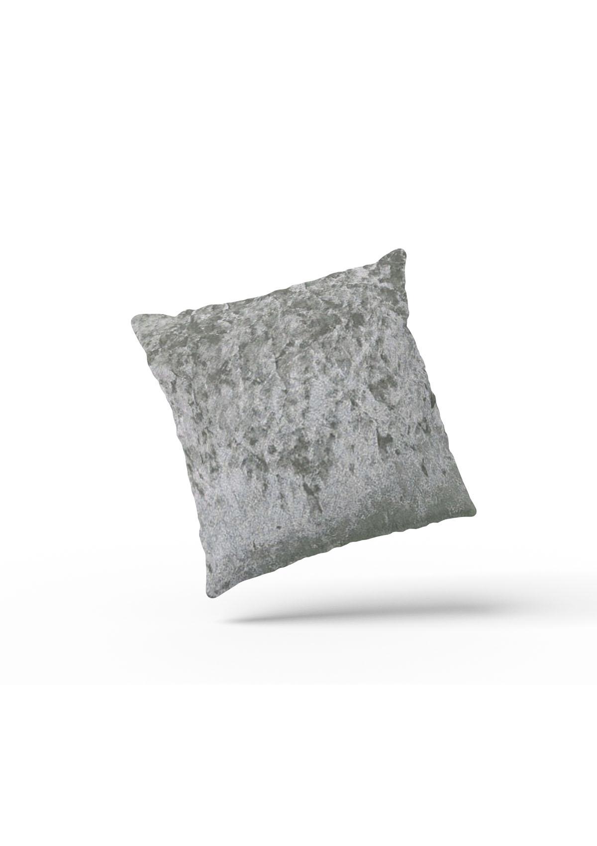 Grey Crushed Velvet Cushion Covers