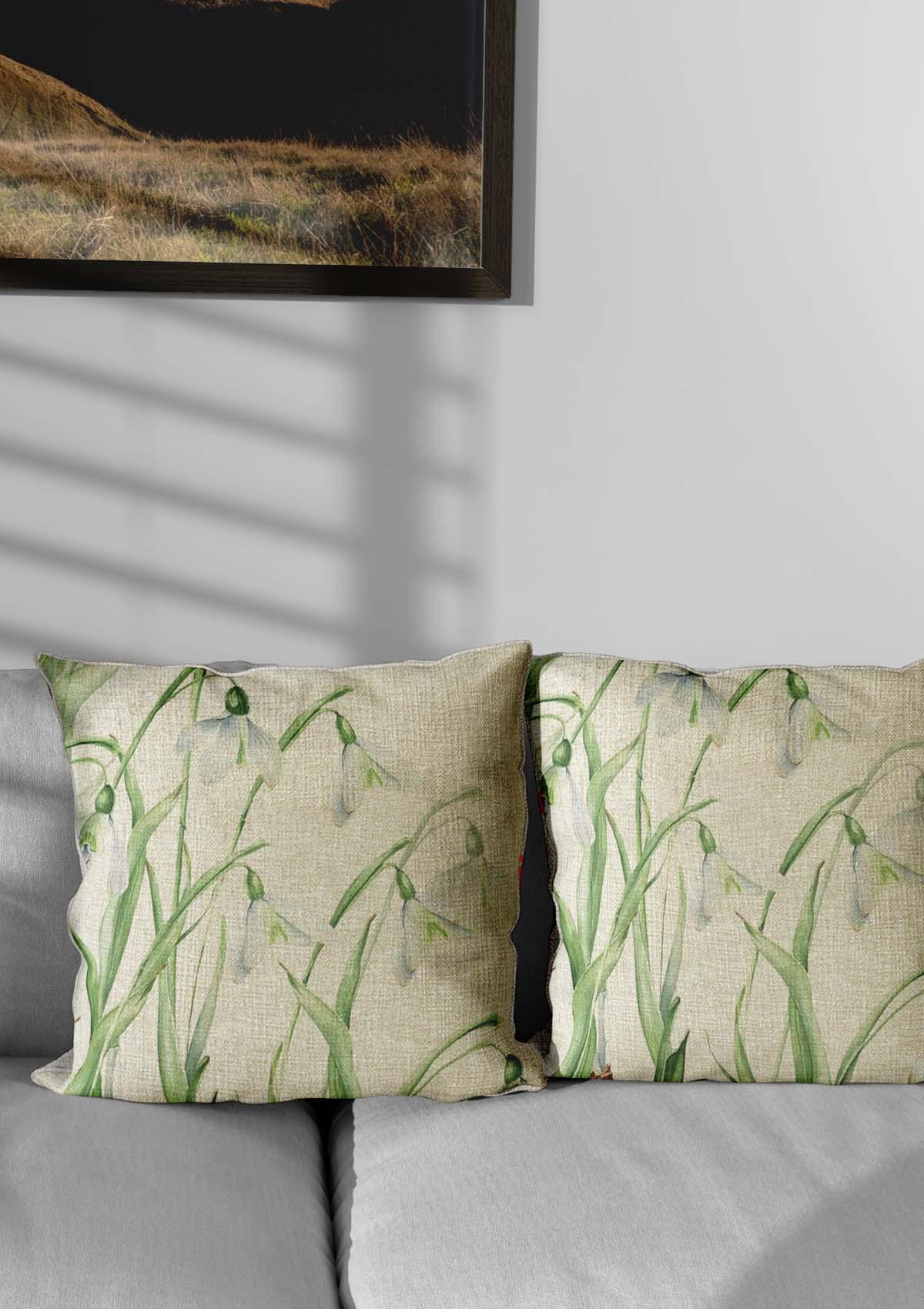 Snowdrop Cushion Cover | CoverMyCushion 40x40 / No thanks - cover only