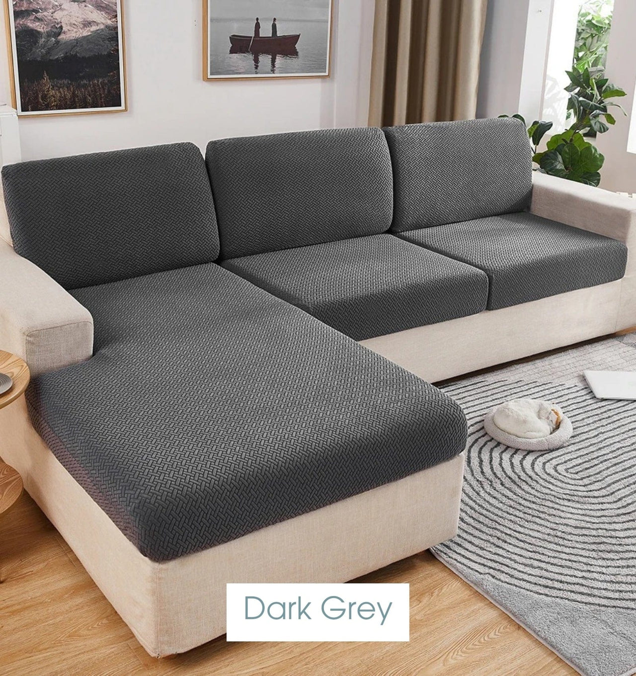 Stretch Couch Cushion Covers | CoverMyCushion Dark gray / Normal Size (S)-1pc