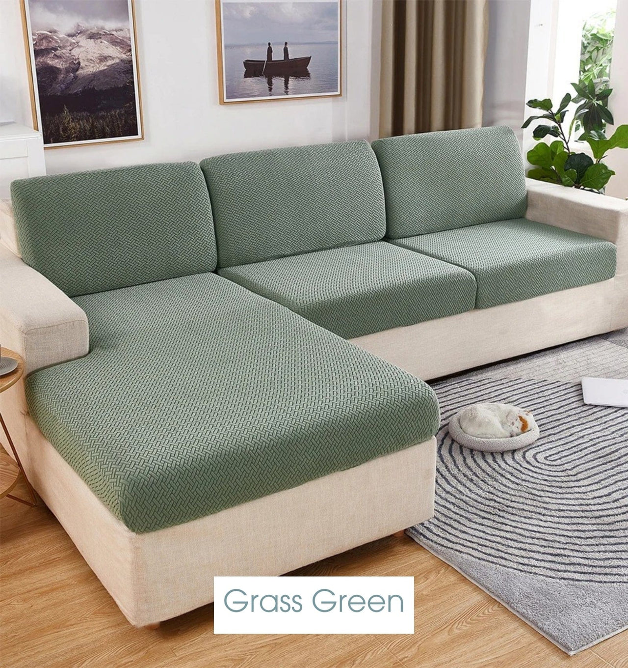 Stretch Couch Cushion Covers | CoverMyCushion Grass green / Normal Size (S)-1pc