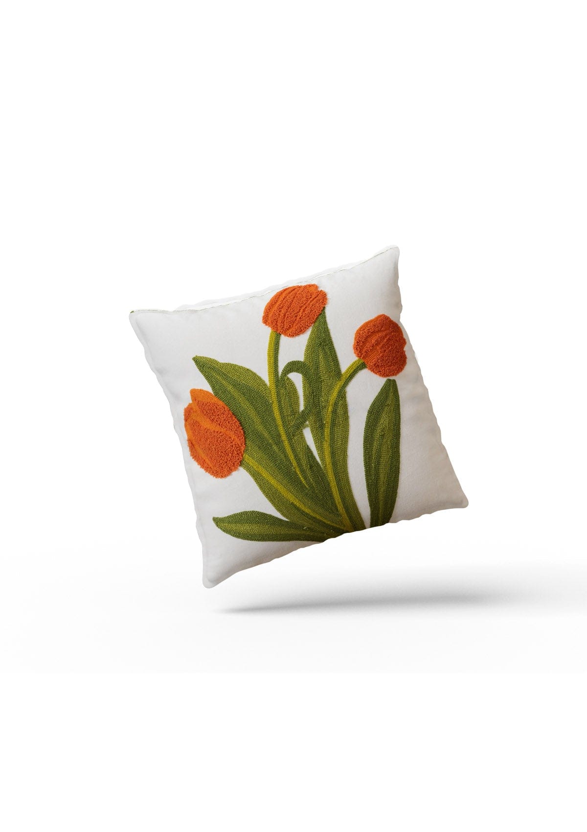 Tulip Cushion Covers Online | CoverMyCushion White / No thanks - cover only