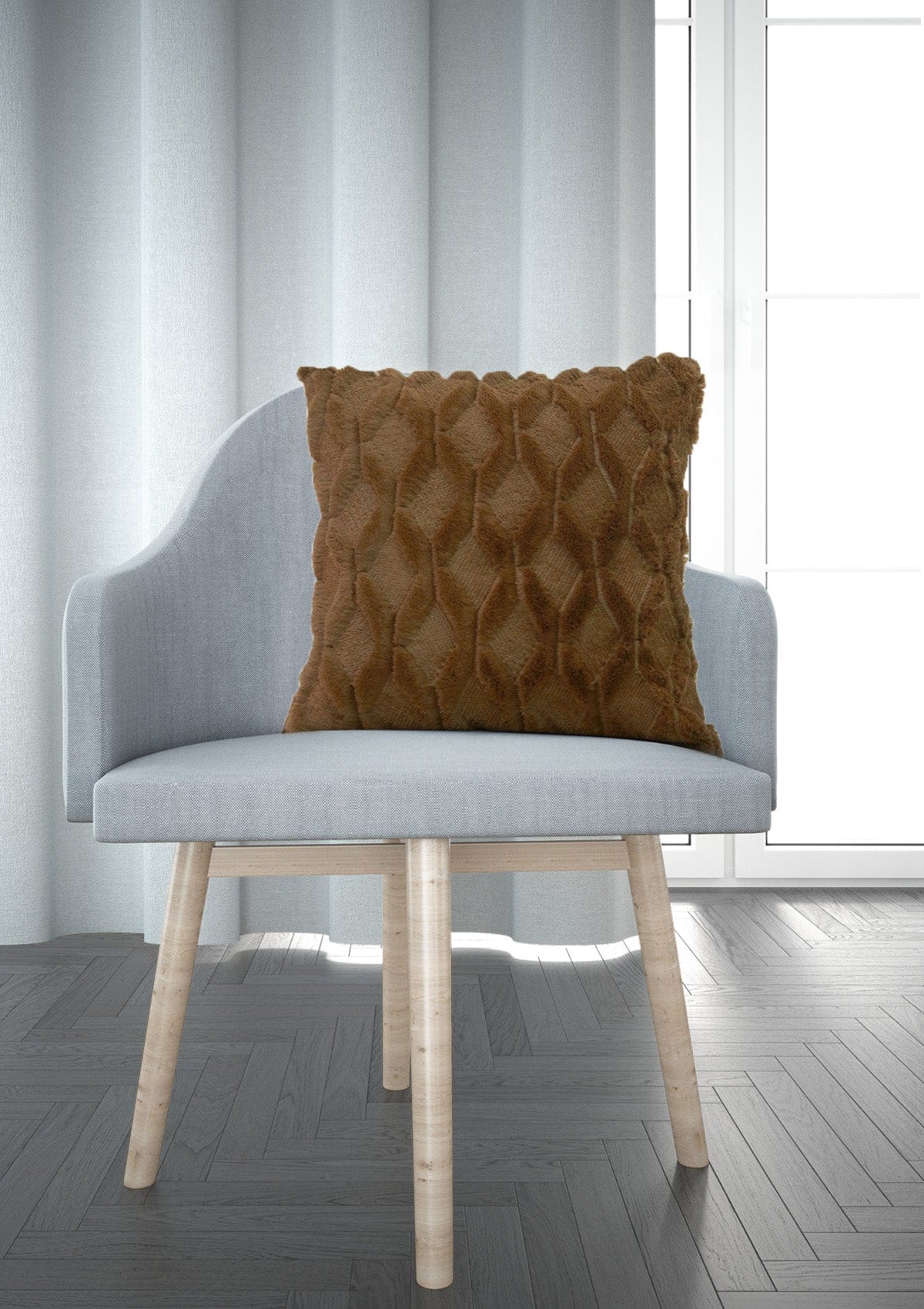 Warm Brown Fluffy Cushion Covers | CovermyCushion 30x50cm / Brown / No thanks - cover only