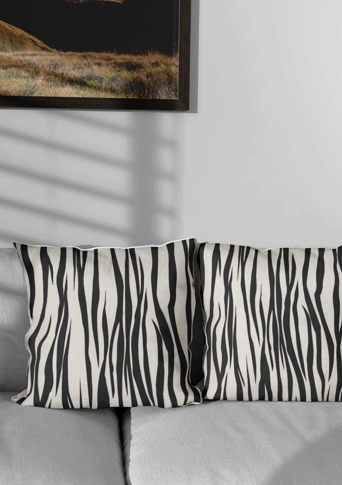 Zebra Cushion Covers | CoverMyCushion 40x40 / No thanks - cover only