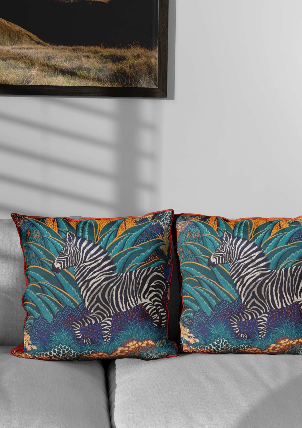 Zebra Cushion Covers UK | CoverMyCushion 45x45 / No thanks - cover only