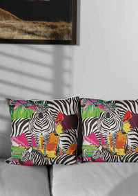 Thumbnail for Zebra Print Cushion Covers | CoverMyCushion 40x40 / No thanks - cover only