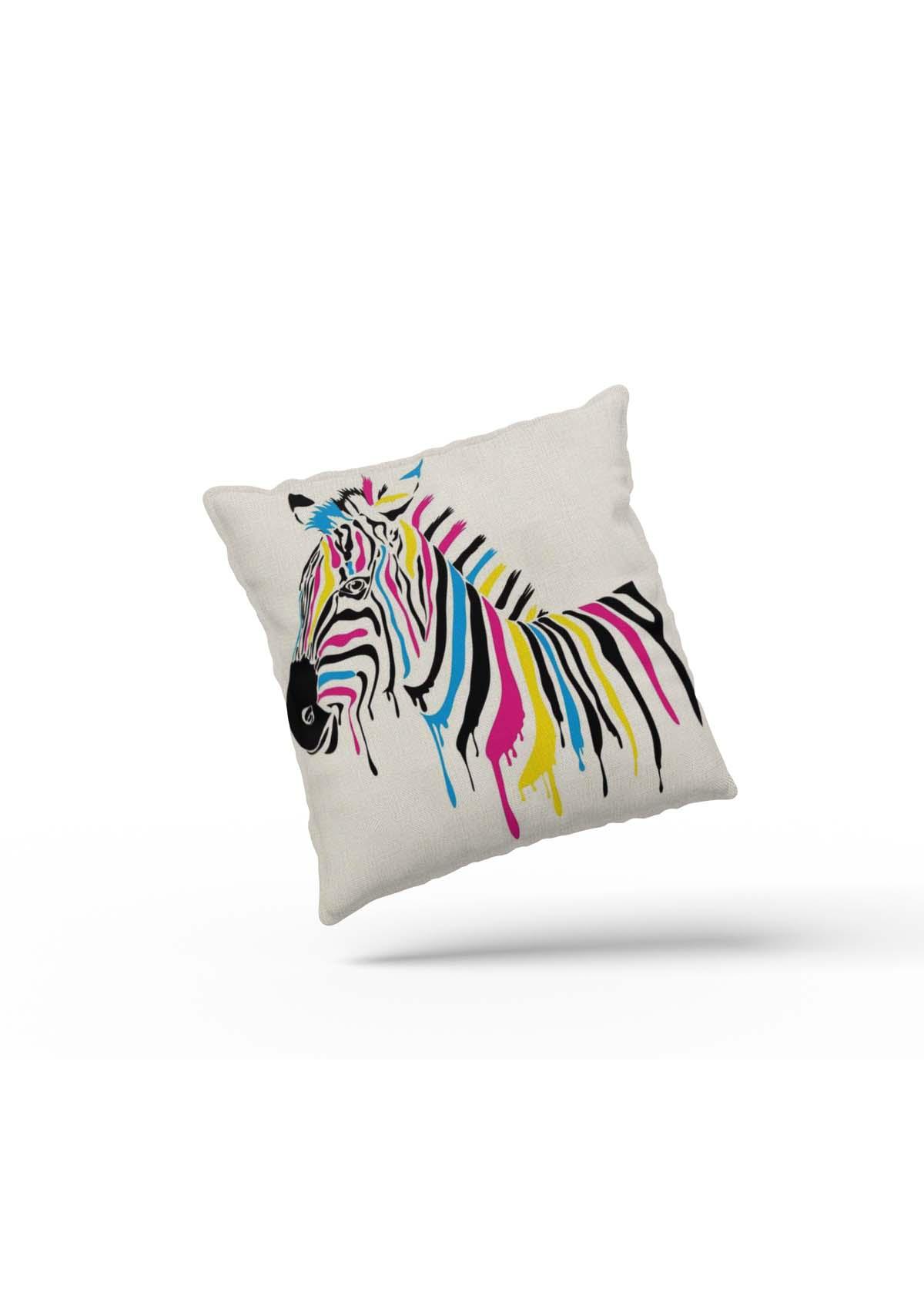 zebra cushion covers multi-colored