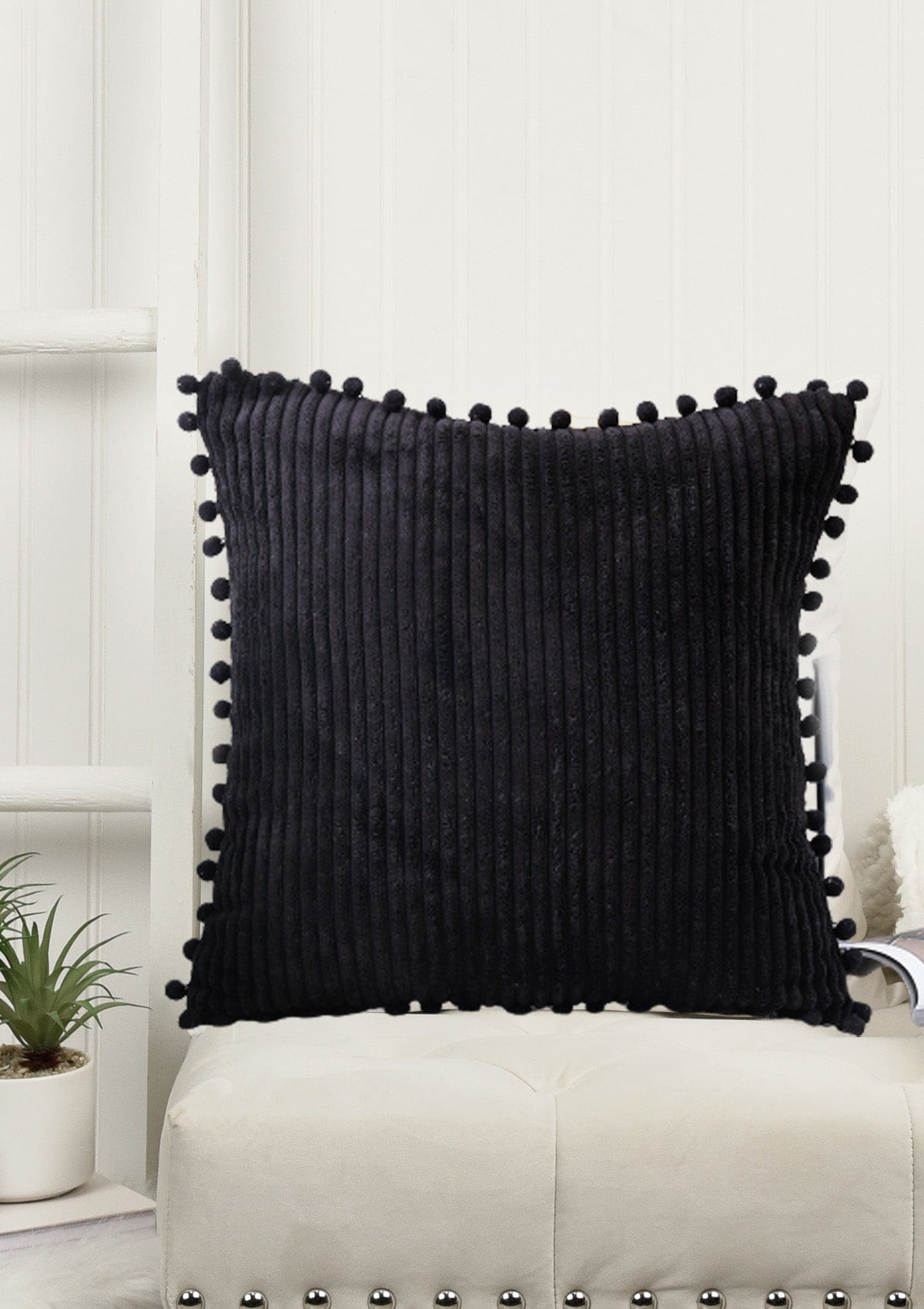 Black Corduroy Cushions | CovermyCushion 30x50cm / black / No thanks - cover only