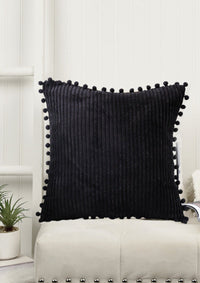 Thumbnail for Black Corduroy Cushions | CovermyCushion 30x50cm / black / No thanks - cover only