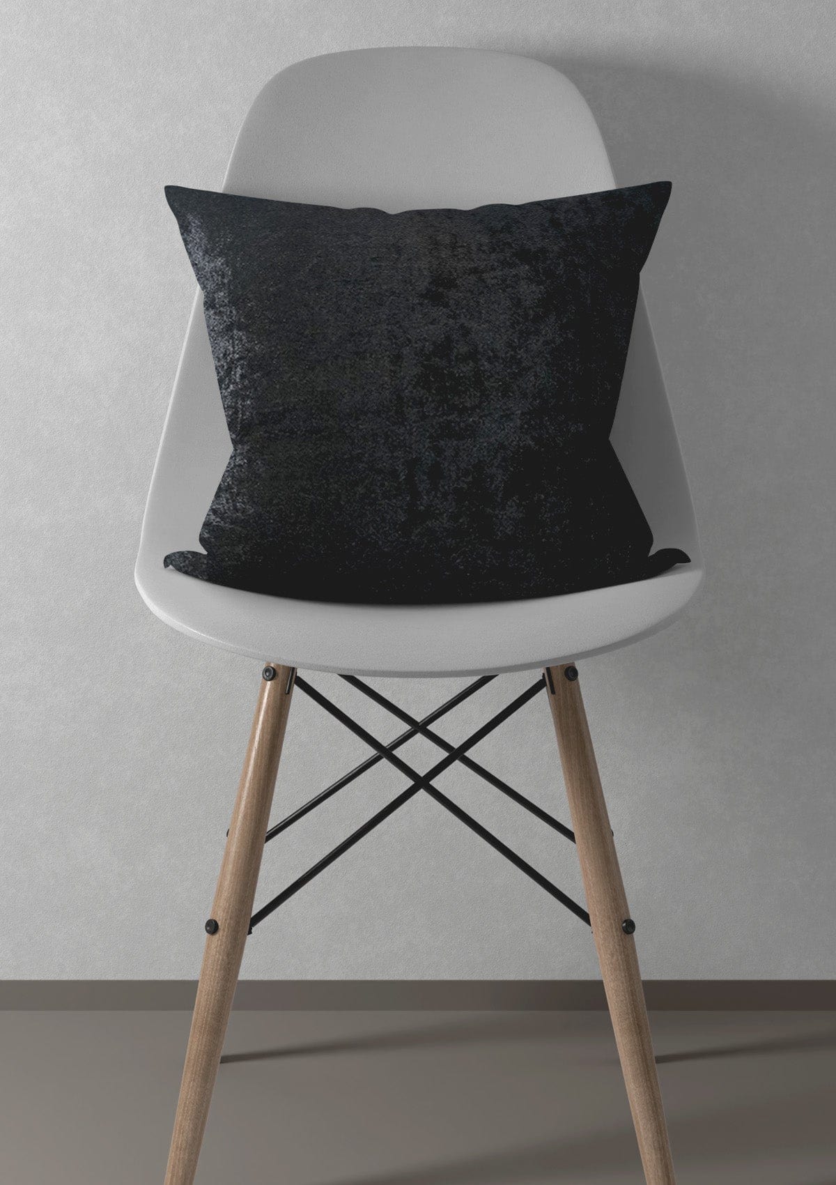 Black Crushed Velvet Cushion Covers