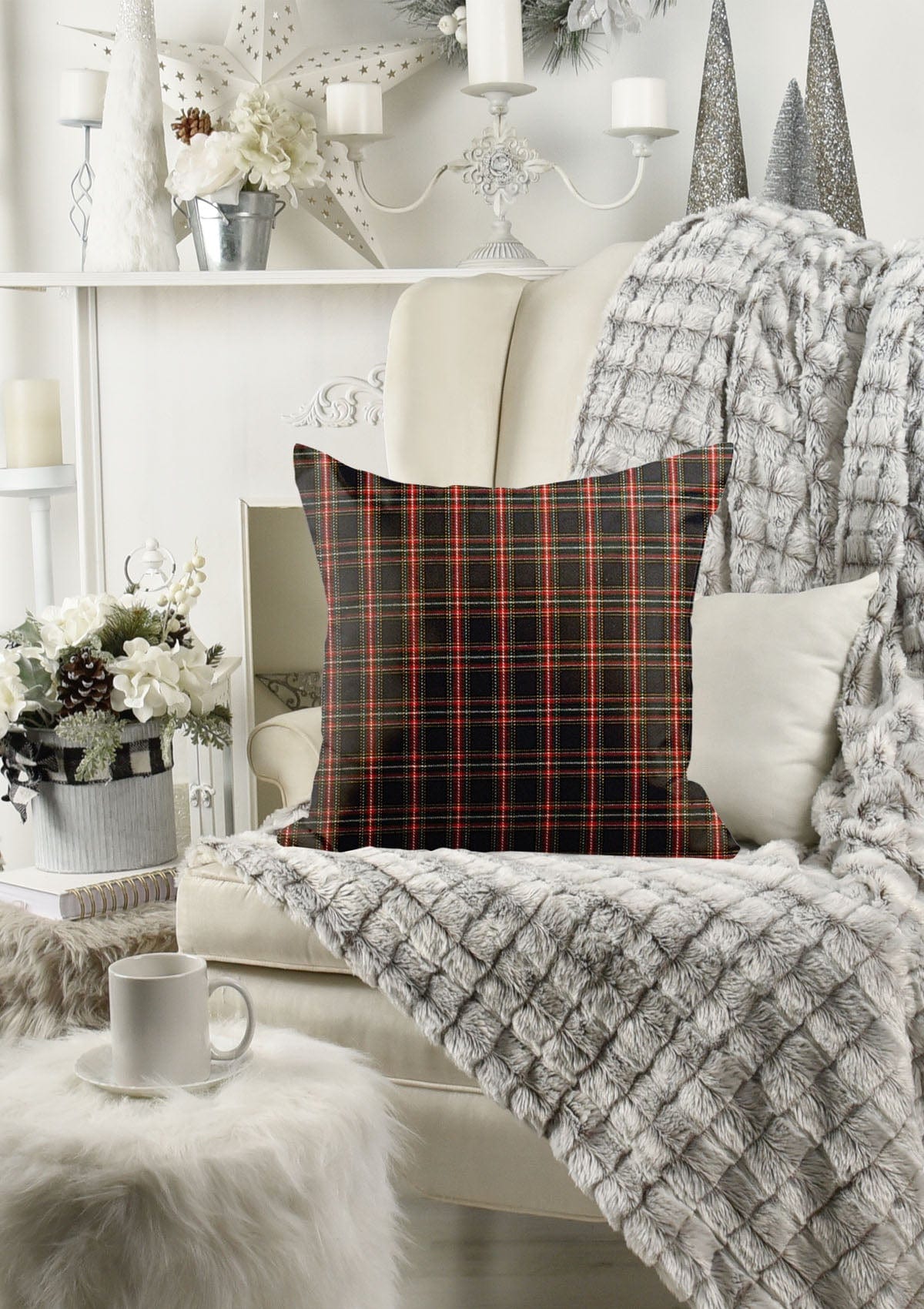 Black Tartan Cushion Covers | CovermyCushion 30X50cm / black / No thanks - cover only