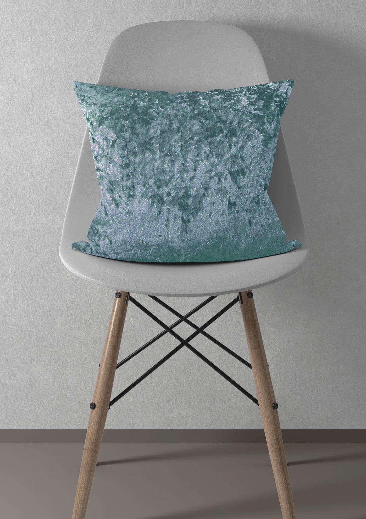 Blue Crushed Velvet Cushion Covers | CovermyCushion 45x45cm / Teal / No thanks - cover only