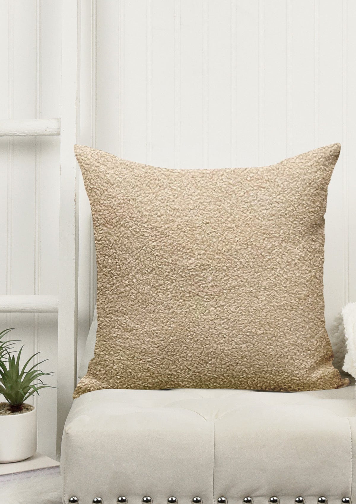 Cream Faux Fur Cushion Covers 30x50cm / Beige / No thanks - cover only