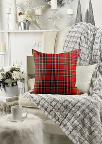 Thumbnail for Dark Red Tartan Cushion Covers | CovermyCushion 30X50cm / red / No thanks - cover only