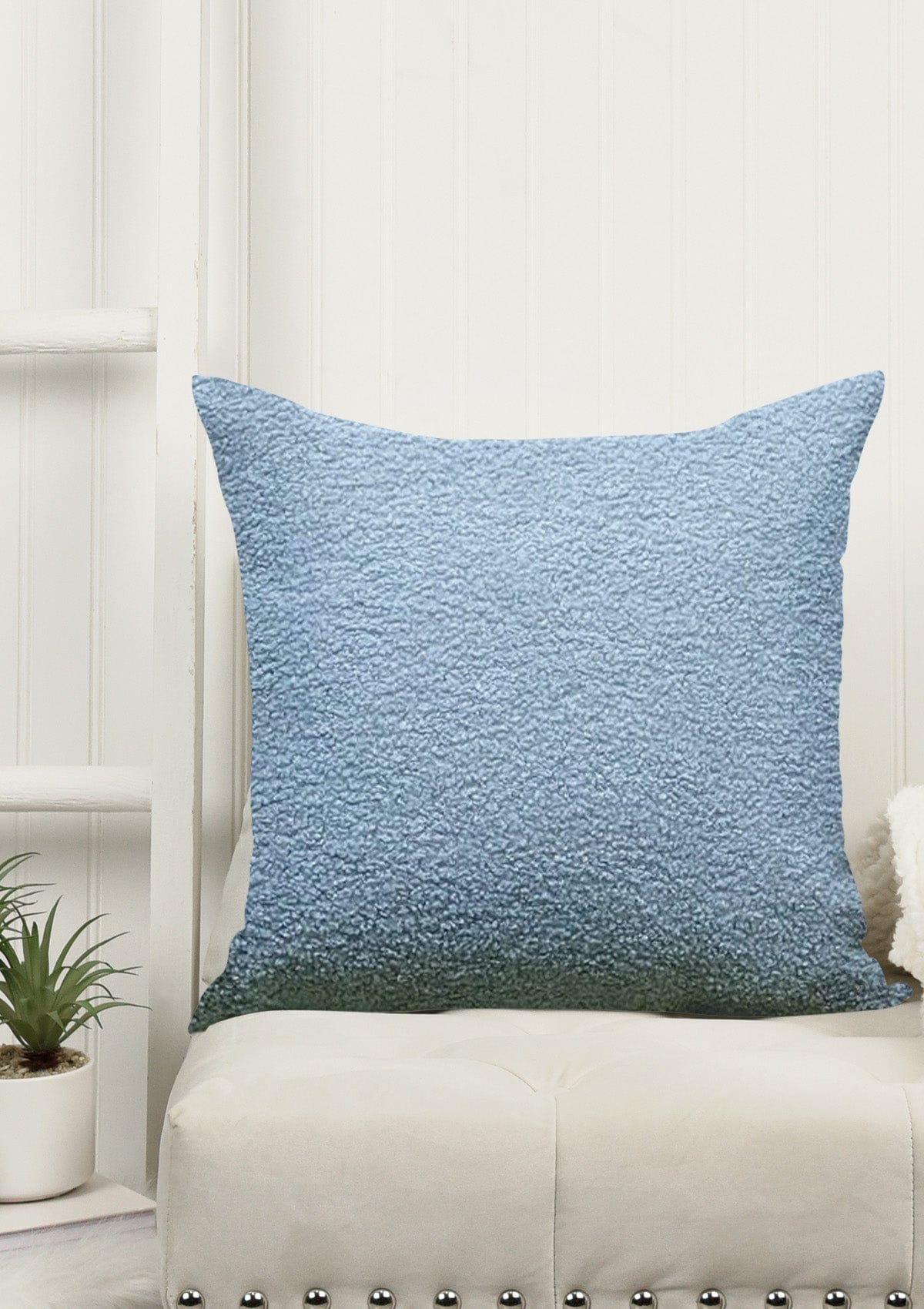 Duck Egg Blue Faux Fur Cushion Cover | CovermyCushion 30x50cm / Light Blue / No thanks - cover only