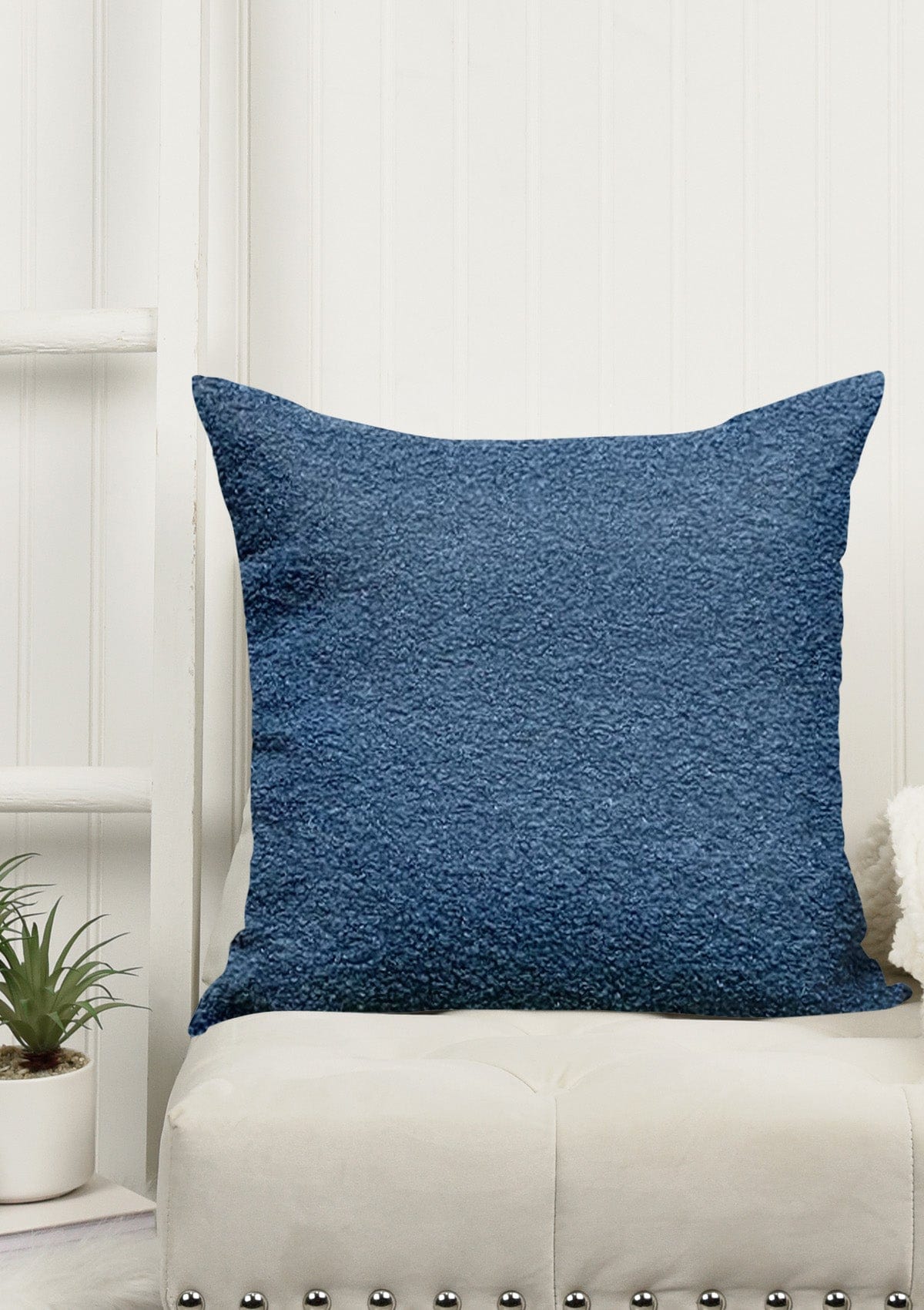 Faux Fur Blue Cushion Covers 30x50cm / Blue / No thanks - cover only