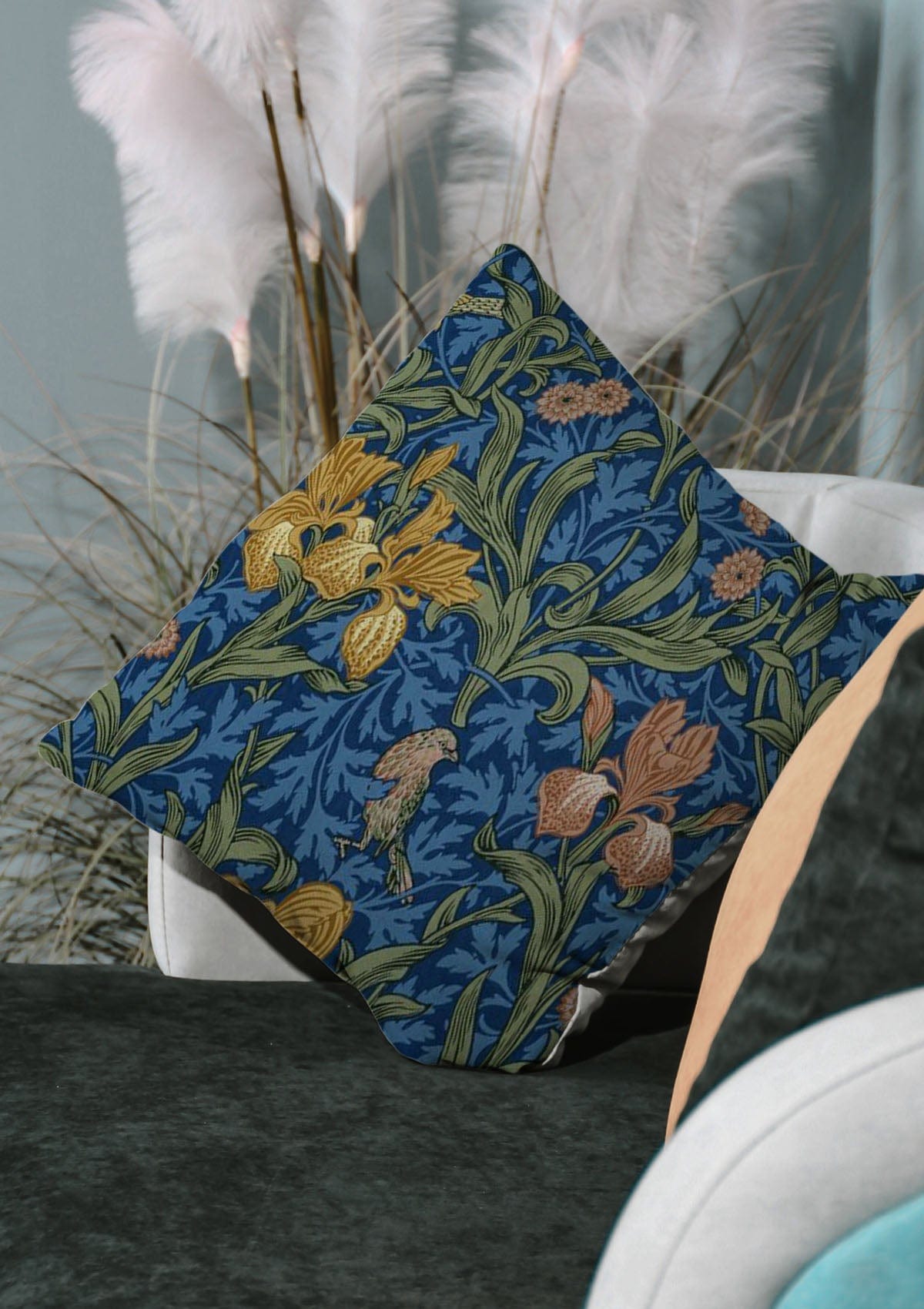 Floral Blue Rose Cushion Covers | CovermyCushion 45x45cm / No thanks - cover only