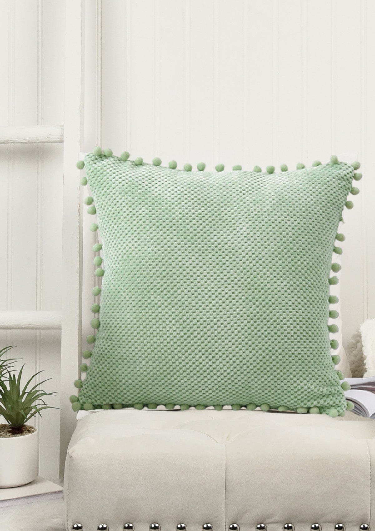 Green Corduroy Cushion 30x50cm / Light Green / No thanks - cover only