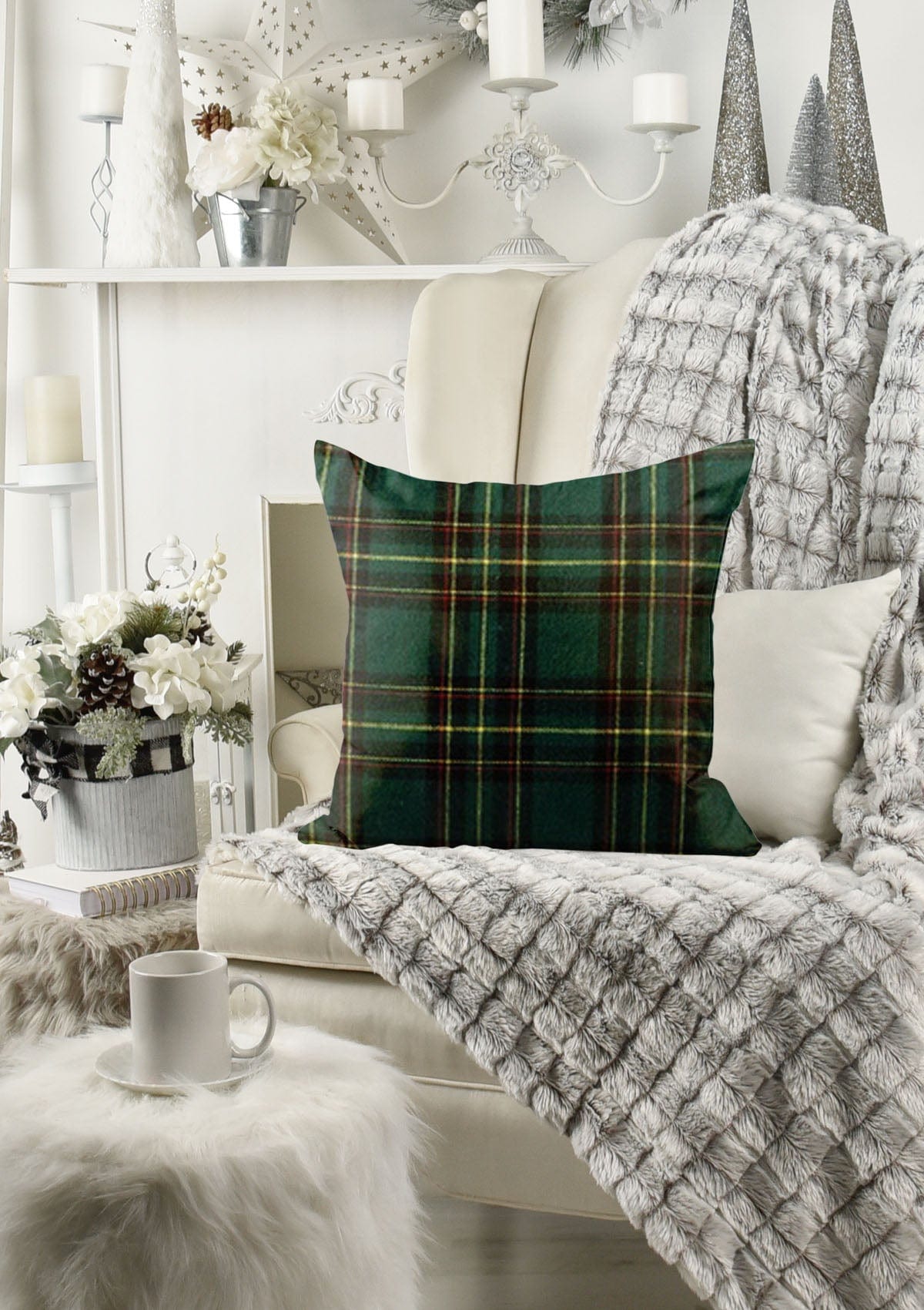 Green Tartan Cushion Covers | CovermyCushion 30X50cm / Green / No thanks - cover only