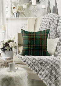 Thumbnail for Green Tartan Cushion Covers | CovermyCushion 30X50cm / Green / No thanks - cover only