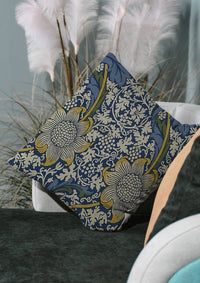 Thumbnail for Navy Floral Cushion Covers | CovermyCushion 45x45cm / No thanks - cover only