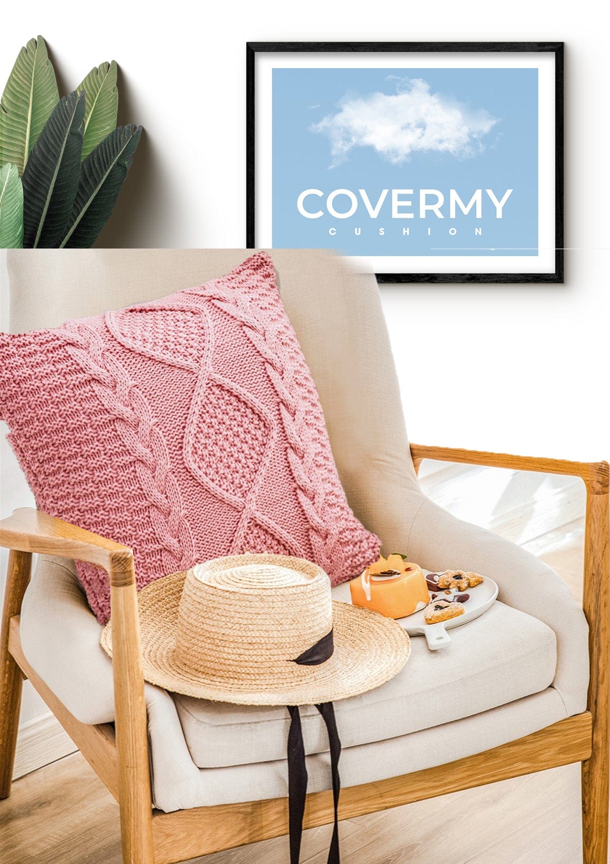  Pink Knitted Cushion Cover | CovermyCushion 45x45cm / Pink / No thanks - cover only