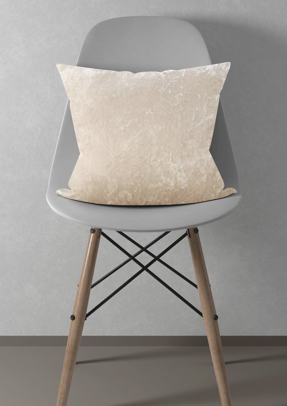 White Crushed Velvet Cushion Covers | CovermyCushion 45x45cm / White / No thanks - cover only